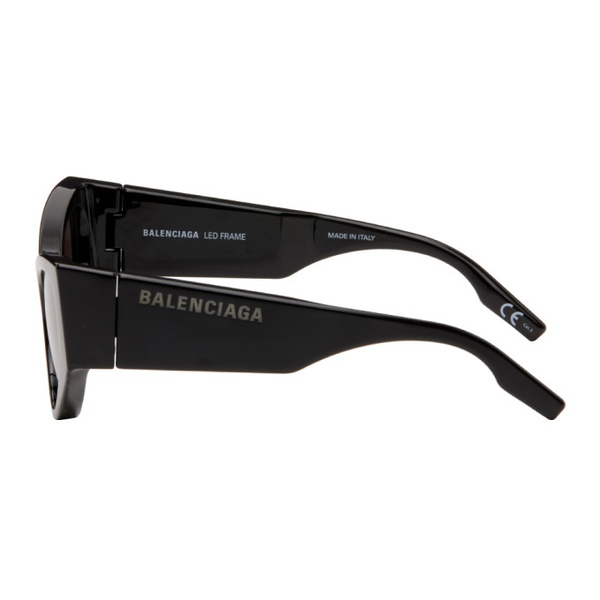 발렌시아가 발렌시아가 Balenciaga Black LED Frame Sunglasses 241342M134050