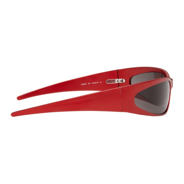 발렌시아가 발렌시아가 Balenciaga Red Wraparound Sunglasses 241342M134071