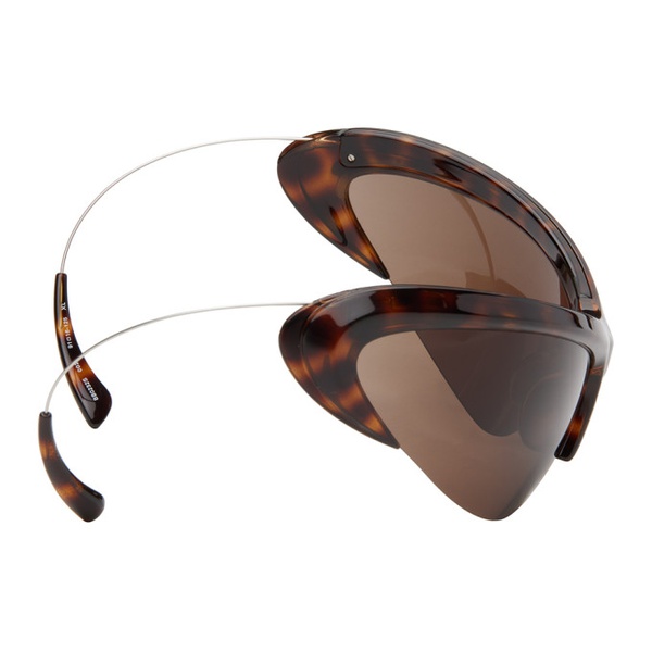 발렌시아가 발렌시아가 Balenciaga Tortoiseshell Wire Cat Sunglasses 241342M134031