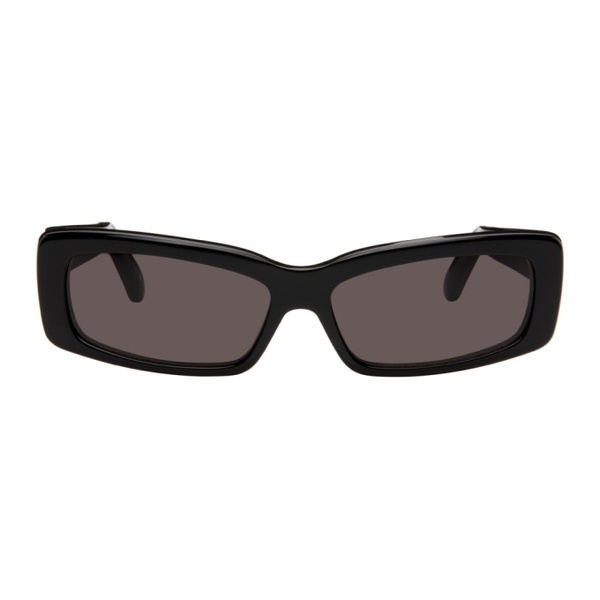 발렌시아가 발렌시아가 Balenciaga Black Oversize Rectangle Sunglasses 241342M134064