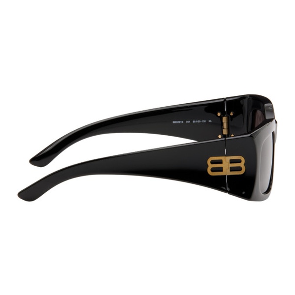 발렌시아가 발렌시아가 Balenciaga Black Rectangular Sunglasses 241342M134058