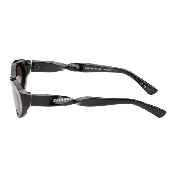 발렌시아가 발렌시아가 Balenciaga Black Twisted Sunglasses 241342M134026