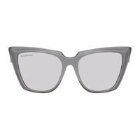 발렌시아가 Balenciaga Silver Cat-Eye Sunglasses 241342M134048