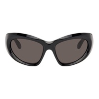 발렌시아가 Balenciaga Black Wrap D-Frame Sunglasses 241342M134035