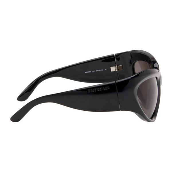 발렌시아가 발렌시아가 Balenciaga Black Wrap D-Frame Sunglasses 241342M134035