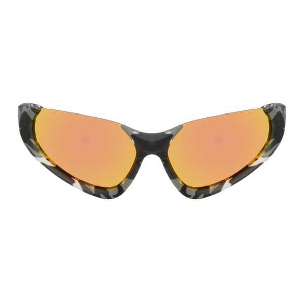 발렌시아가 발렌시아가 Balenciaga Gray Wraparound Sunglasses 241342M134017