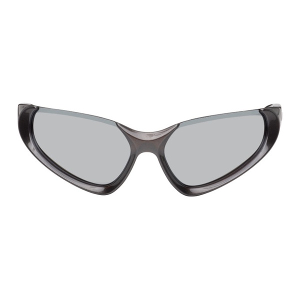 발렌시아가 발렌시아가 Balenciaga Silver Wraparound Sunglasses 241342M134016
