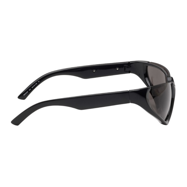 발렌시아가 발렌시아가 Balenciaga Black Wraparound Sunglasses 241342M134019