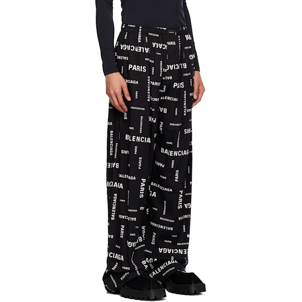 발렌시아가 발렌시아가 Balenciaga Black Scribble Pyjama Pants 232342M191004