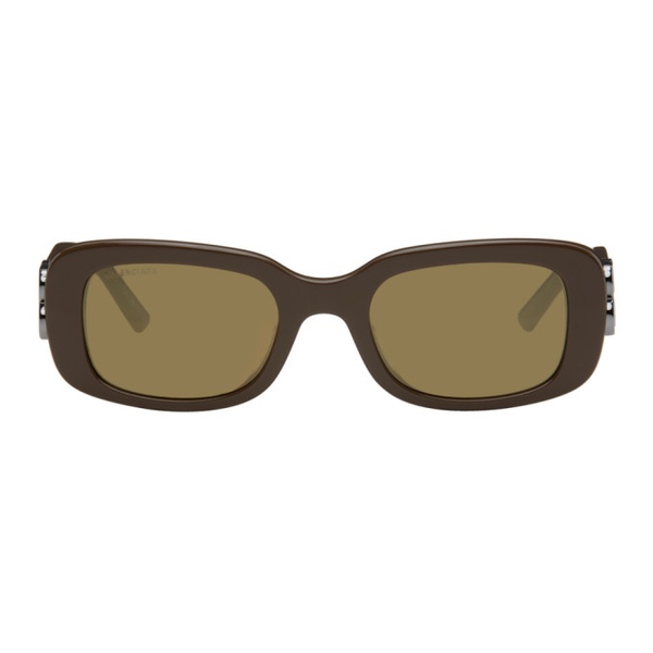 발렌시아가 발렌시아가 Balenciaga Brown Rectangular Sunglasses 241342M134077