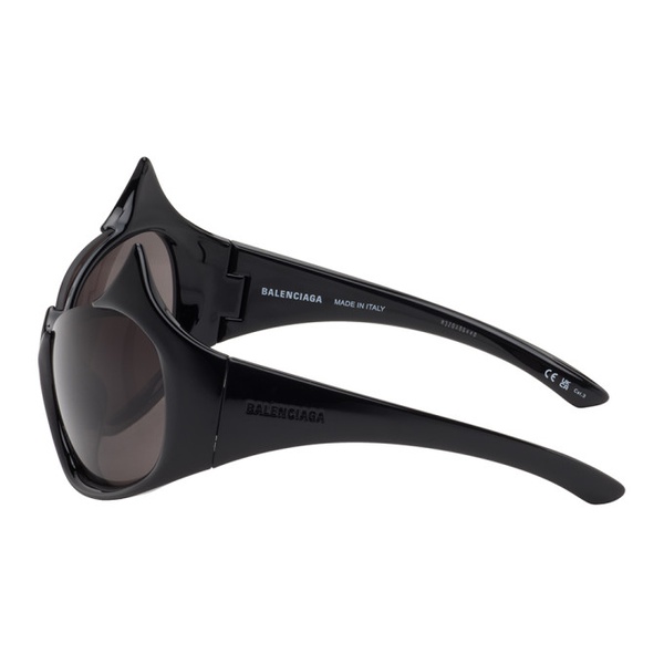 발렌시아가 발렌시아가 Balenciaga Black Gotham Cat Sunglasses 242342M134010