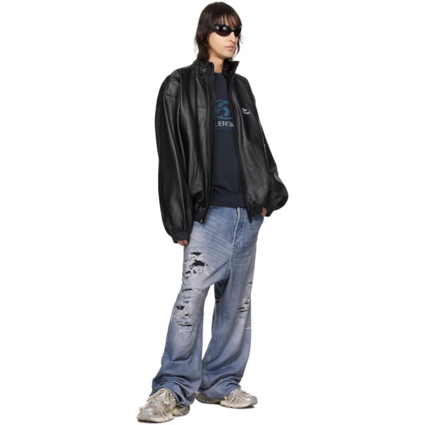 발렌시아가 발렌시아가 Balenciaga Black Oversized Sweatshirt 241342M204000