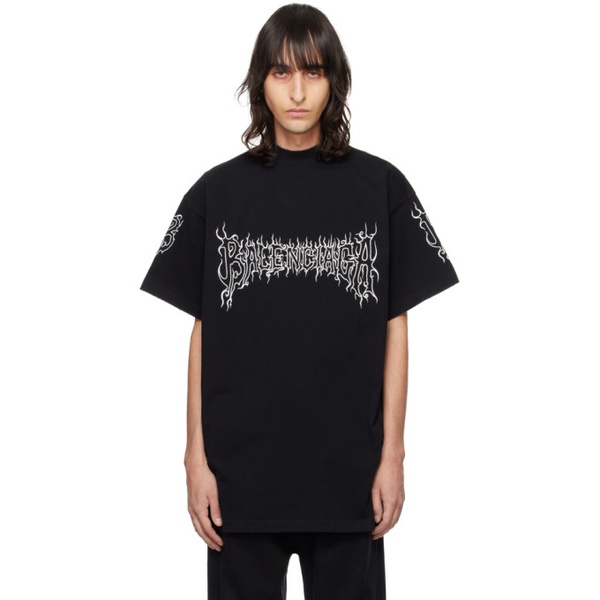 발렌시아가 발렌시아가 Balenciaga Black Darkwave T-Shirt 241342M213008