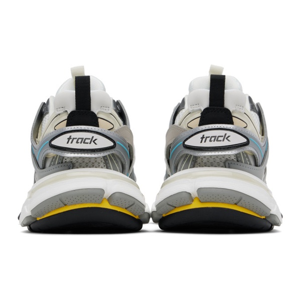 발렌시아가 발렌시아가 Balenciaga Silver & White Track Sneakers 241342F128000
