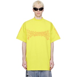 발렌시아가 Balenciaga Yellow Darkwave T-Shirt 241342M213007