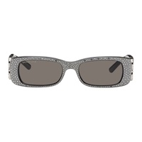 발렌시아가 Balenciaga Silver Dynasty Rectangle Sunglasses 242342M134012