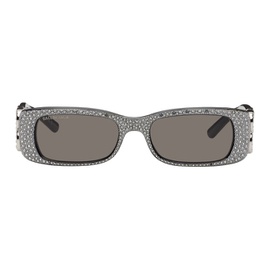 발렌시아가 Balenciaga Silver Dynasty Rectangle Sunglasses 242342M134012