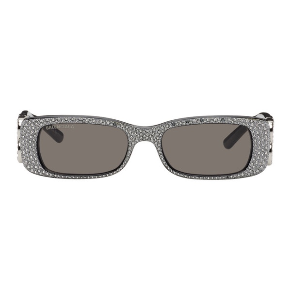 발렌시아가 발렌시아가 Balenciaga Silver Dynasty Rectangle Sunglasses 242342M134012