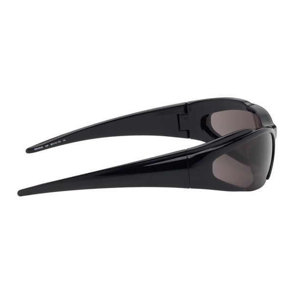 발렌시아가 발렌시아가 Balenciaga Black Reverse Xpander Rectangle Sunglasses 242342M134001