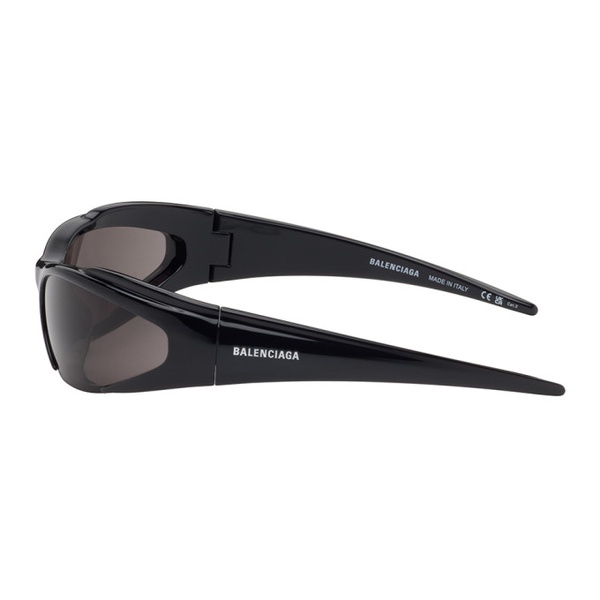 발렌시아가 발렌시아가 Balenciaga Black Reverse Xpander Rectangle Sunglasses 242342M134001