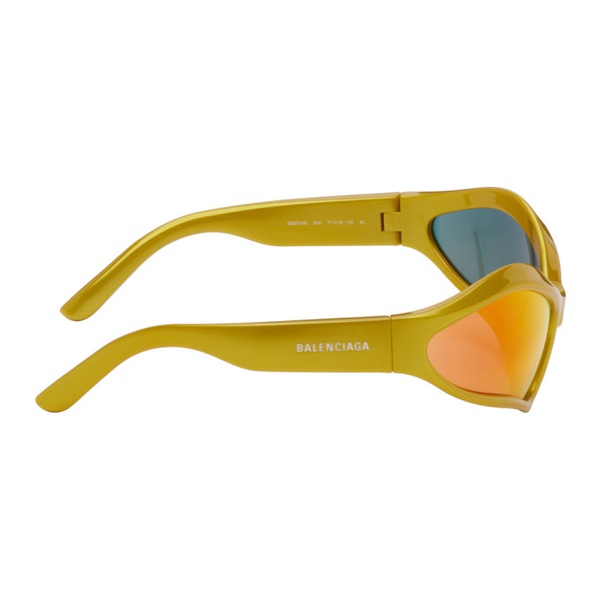 발렌시아가 발렌시아가 Balenciaga Yellow Fennec Oval Sunglasses 242342M134033