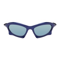 발렌시아가 Balenciaga Blue Bat Rectangle Sunglasses 242342M134059