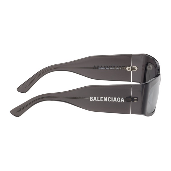 발렌시아가 발렌시아가 Balenciaga Black Rectangular Sunglasses 242342M134021