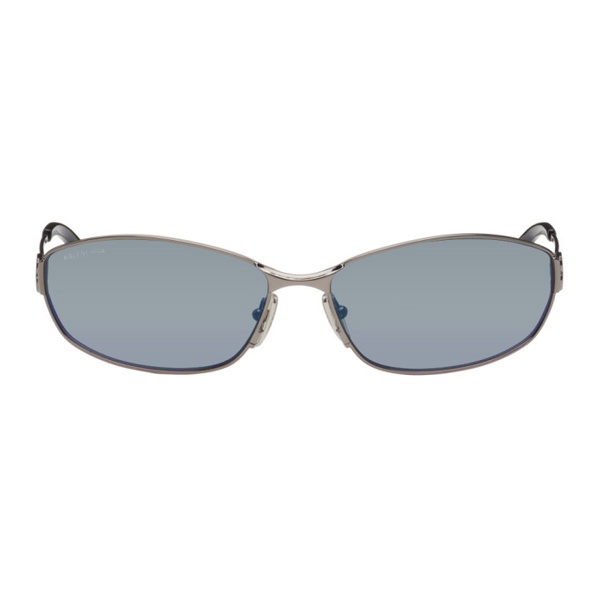발렌시아가 발렌시아가 Balenciaga Gunmetal Rectangular Sunglasses 242342M134018