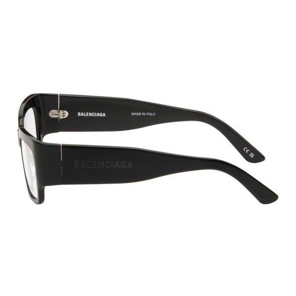 발렌시아가 발렌시아가 Balenciaga Black Rectangular Glasses 242342M133003