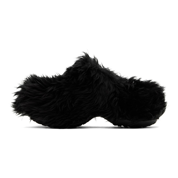 발렌시아가 발렌시아가 Balenciaga Black Crocs 에디트 Edition Fake Fur Mules 241342M231001