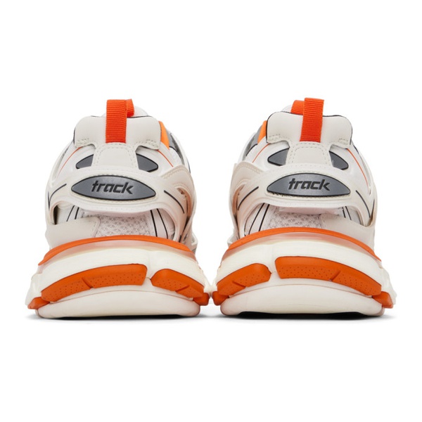 발렌시아가 발렌시아가 Balenciaga White & Orange Track Sneakers 241342M237008