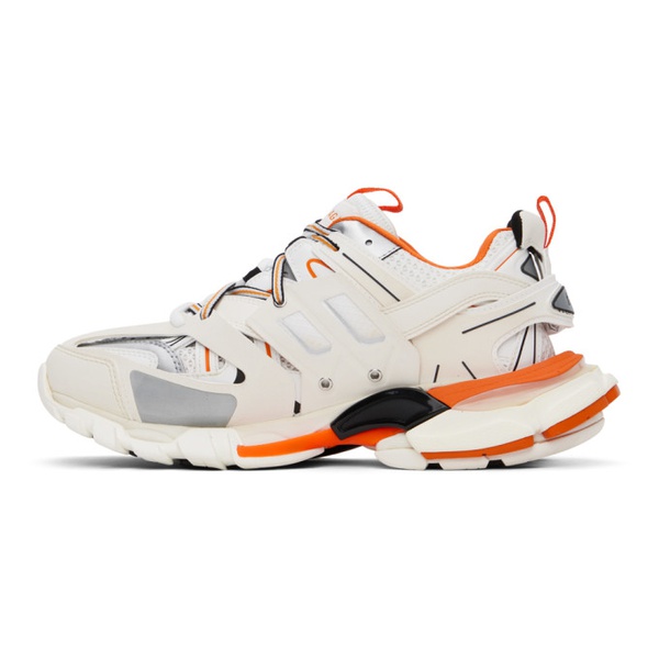 발렌시아가 발렌시아가 Balenciaga White & Orange Track Sneakers 241342M237008