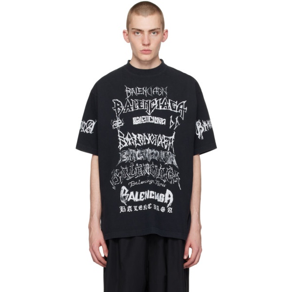 발렌시아가 발렌시아가 Balenciaga Black DIY Metal T-Shirt 241342M213002
