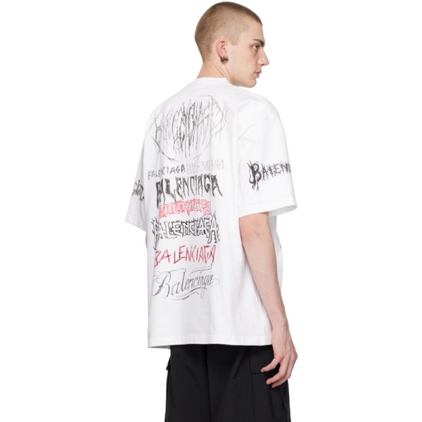 발렌시아가 발렌시아가 Balenciaga White DIY Metal T-Shirt 241342M213003