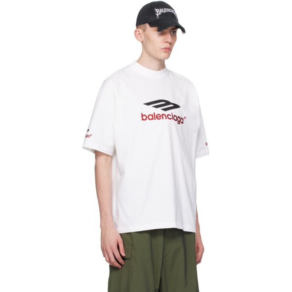 발렌시아가 발렌시아가 Balenciaga White 3B Sports Icon T-Shirt 241342M213026