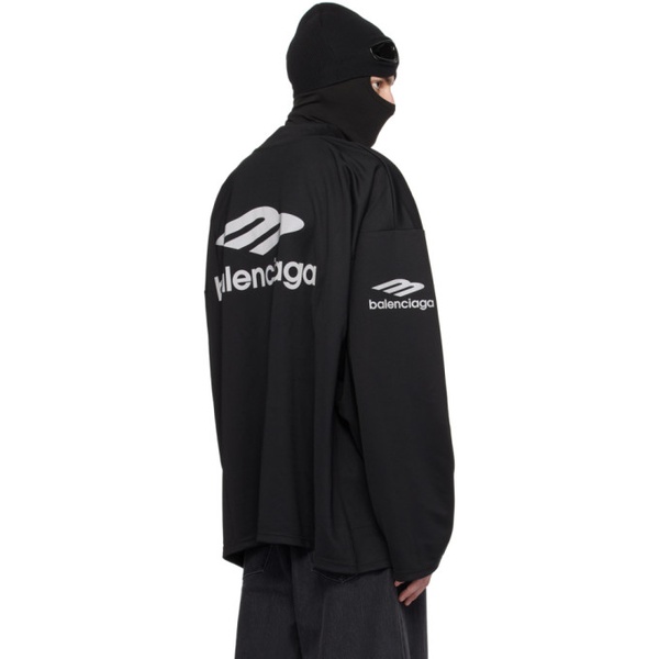 발렌시아가 발렌시아가 Balenciaga Black 3B Sports Icon Ski Long Sleeve T-Shirt 241342M213029
