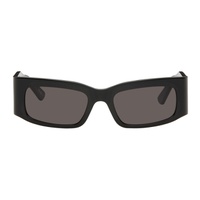발렌시아가 Balenciaga Black Rectangular Sunglasses 242342F005008