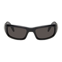발렌시아가 Balenciaga Black Hamptons Rectangle Sunglasses 242342F005009