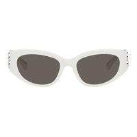 발렌시아가 Balenciaga White Bossy Butterfly Sunglasses 242342F005001