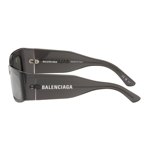 발렌시아가 발렌시아가 Balenciaga Gray Rectangular Sunglasses 242342F005007