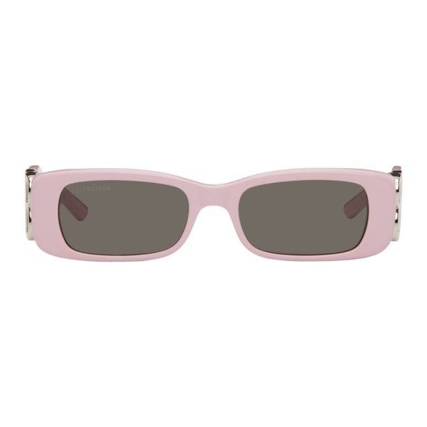발렌시아가 발렌시아가 Balenciaga Pink Dynasty Rectangle Sunglasses 242342F005042