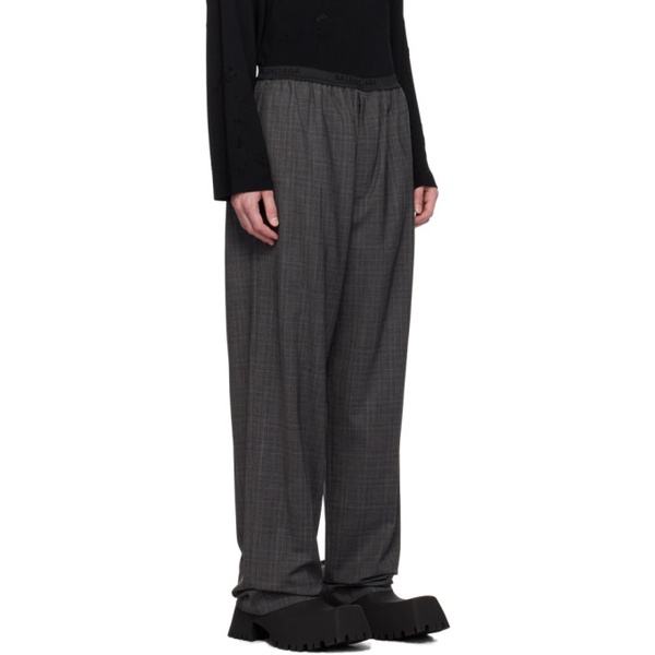 발렌시아가 발렌시아가 Balenciaga Gray Elastic Trousers 232342M191000