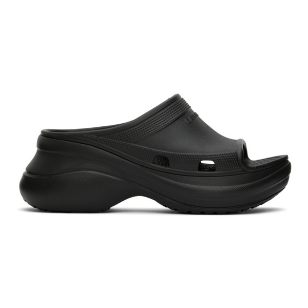 발렌시아가 발렌시아가 Balenciaga Black Crocs 에디트 Edition Pool Slides 221342M234015
