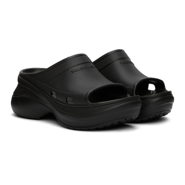 발렌시아가 발렌시아가 Balenciaga Black Crocs 에디트 Edition Pool Slides 221342M234015