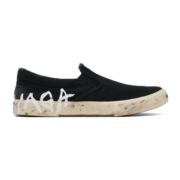 발렌시아가 발렌시아가 Balenciaga Black Paris Graffiti Slip-On Sneakers 231342M237005