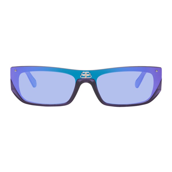 발렌시아가 발렌시아가 Balenciaga Purple Shield Sunglasses 231342F005055
