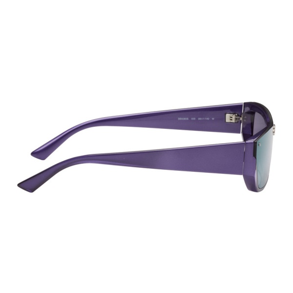 발렌시아가 발렌시아가 Balenciaga Purple Shield Sunglasses 231342F005055