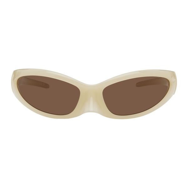 발렌시아가 발렌시아가 Balenciaga Beige Skin Cat Sunglasses 232342M134007