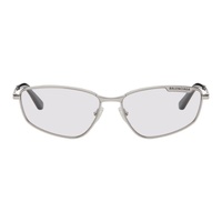 발렌시아가 Balenciaga Silver Cat-Eye Sunglasses 242342M134000