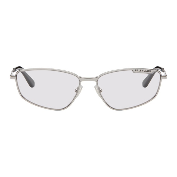 발렌시아가 발렌시아가 Balenciaga Silver Cat-Eye Sunglasses 242342M134000